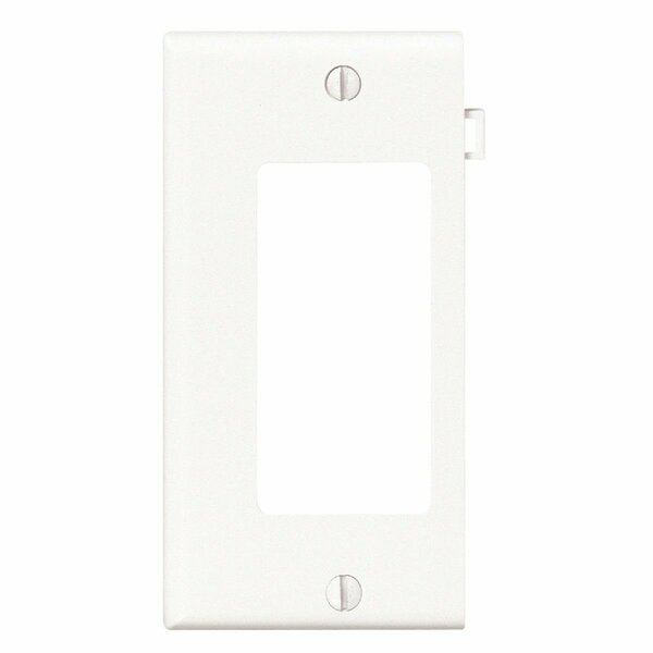 Leviton 1-Gang Plastic Sectional Rocker Decorator Wall Plate End Panel, White 905-PSE26-00W